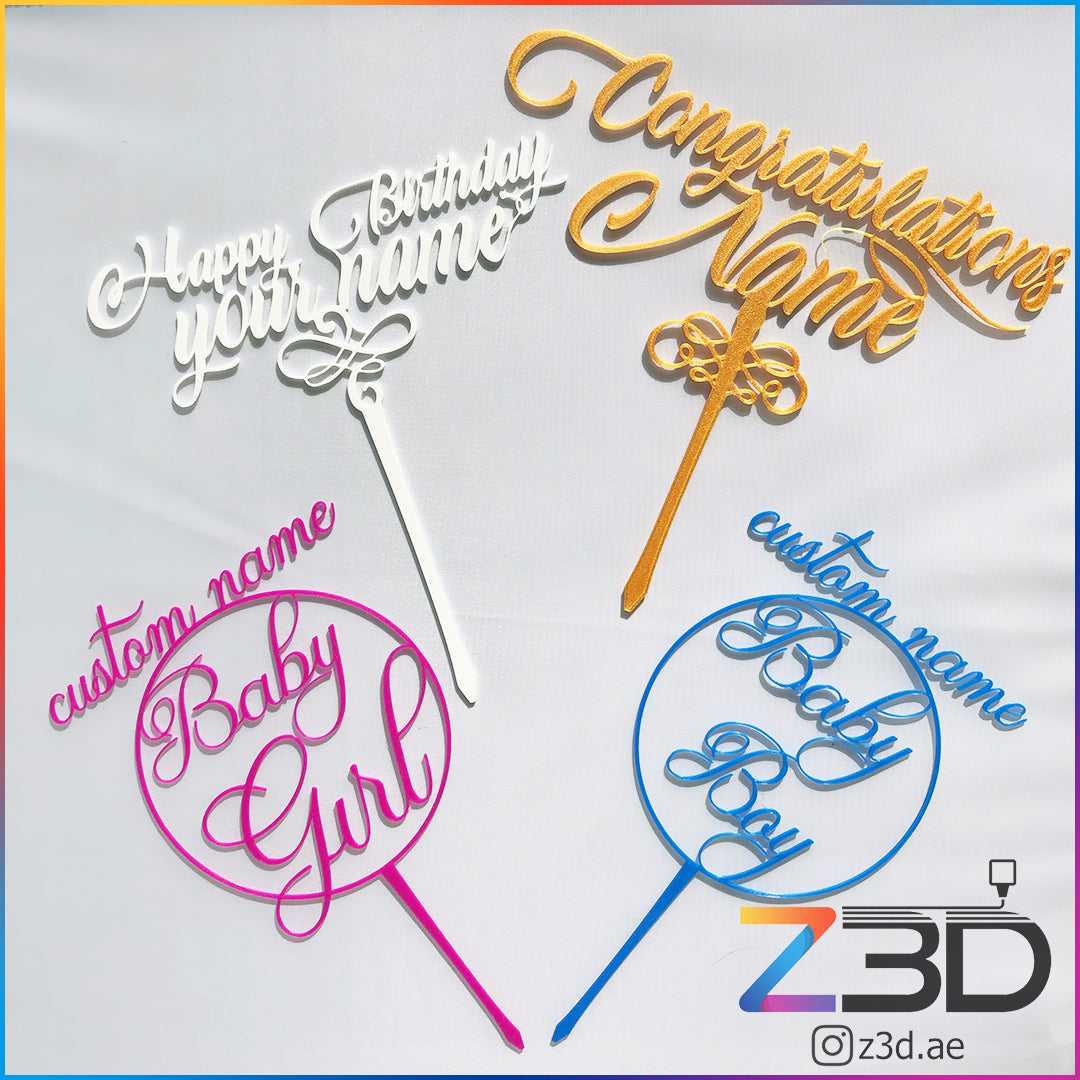 Celebratory Cake Toppers