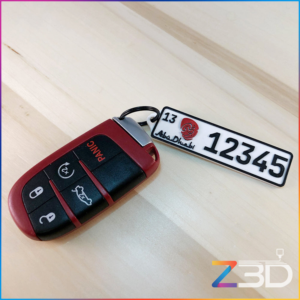 AbuDhabi Number Plate Keychain