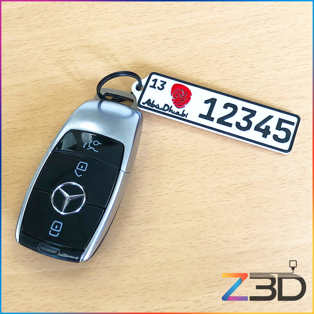 AbuDhabi Number Plate Keychain